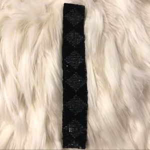 Women’s Black/Grey Beaded Headband